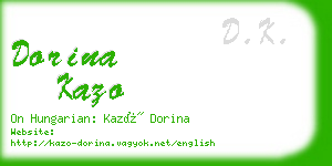 dorina kazo business card